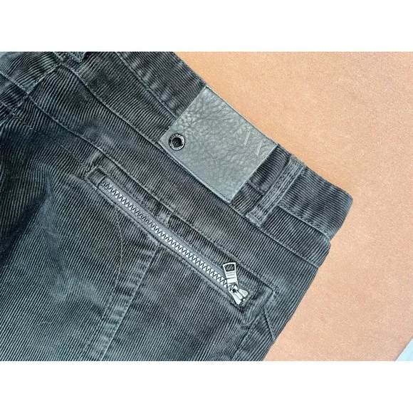Armani Exchange Mens Black Corduroy Moto Biker Pants Zipper Detail Size 34 - Picture 8 of 8